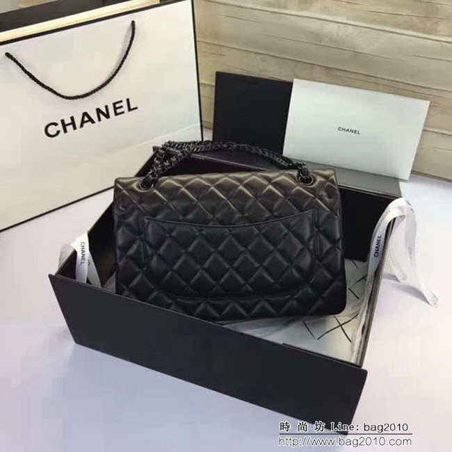 香奈兒CHANEL 升級版A1113全新經典小羊皮金銀鏈條單肩斜挎包 DSC1751